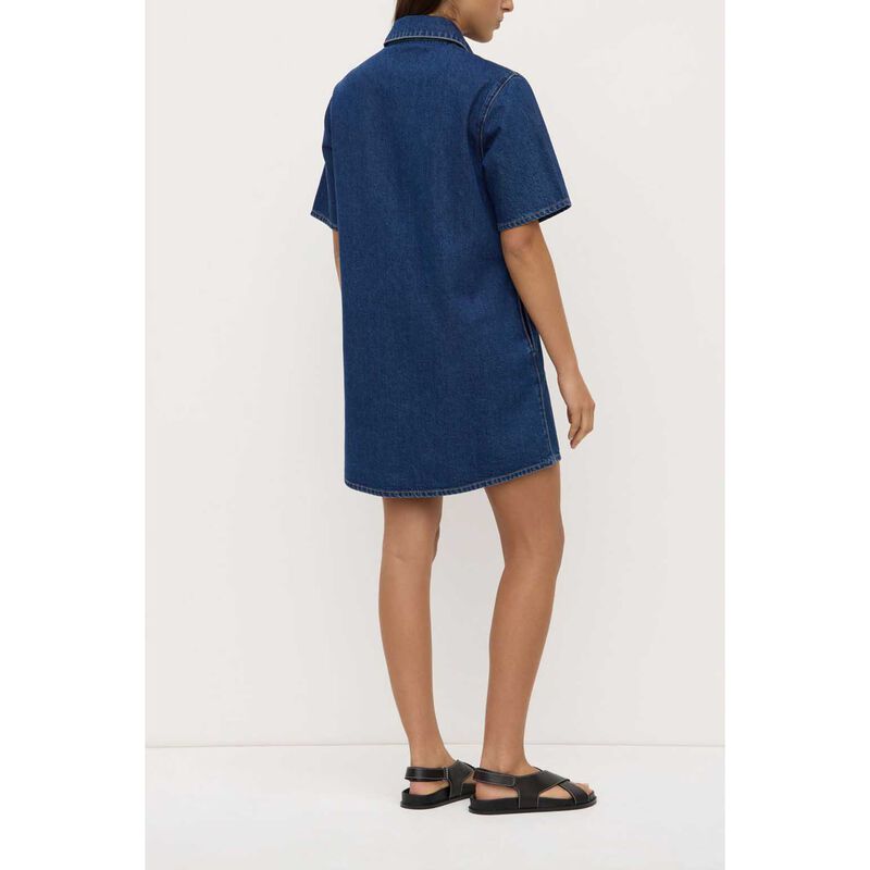 Assembly Label Neera Denim Mini Shirt Dress Heritage Blue image number 1